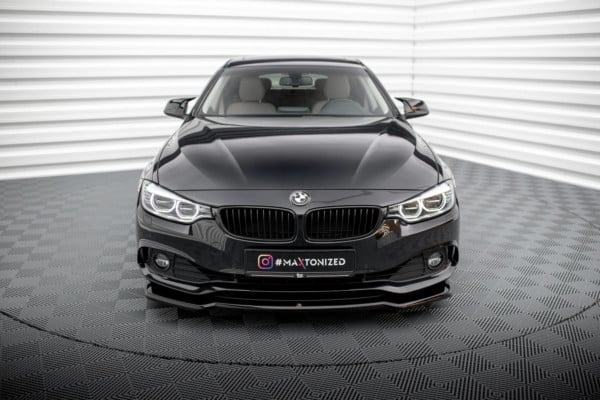 MAXTON DESIGN - Spoiler pod predný nárazník V.1 vhodné pre BMW 4 GRAN COUPE F36, Čierny lesk – Obrázok 2