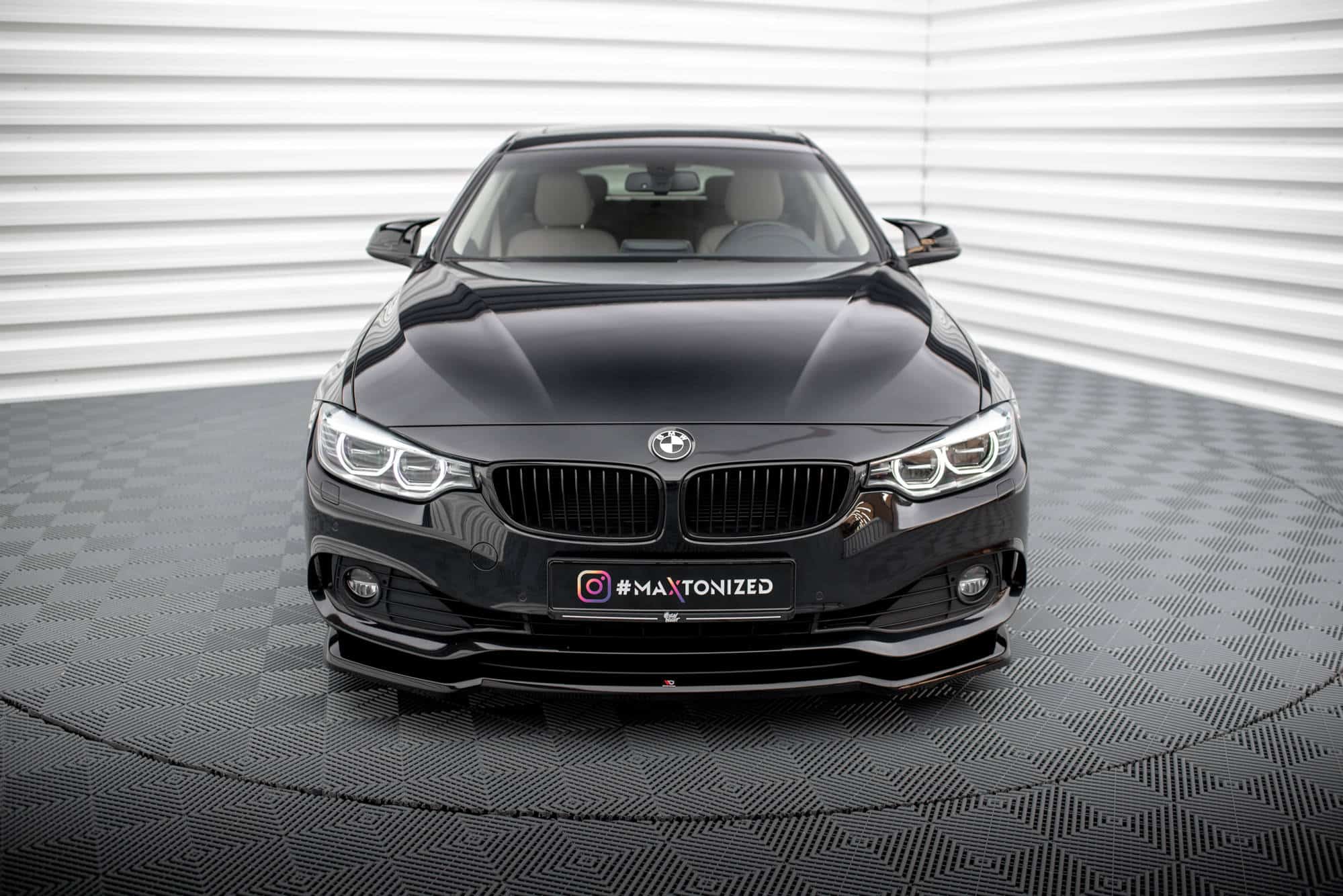 MAXTON DESIGN - Spoiler pod predný nárazník V.1 vhodné pre BMW 4 GRAN COUPE F36, Čierny lesk – Obrázok 2