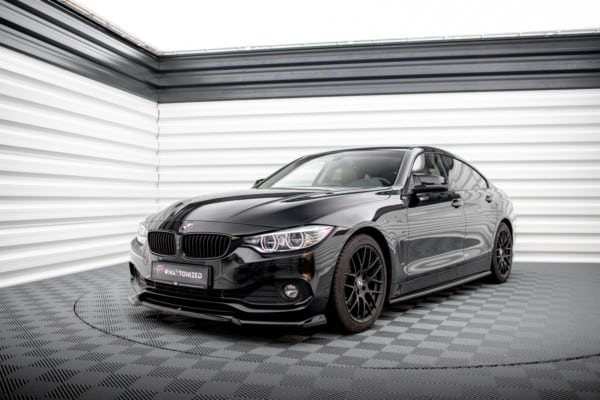 MAXTON DESIGN - Spoiler pod predný nárazník V.1 vhodné pre BMW 4 GRAN COUPE F36, Čierny lesk – Obrázok 3