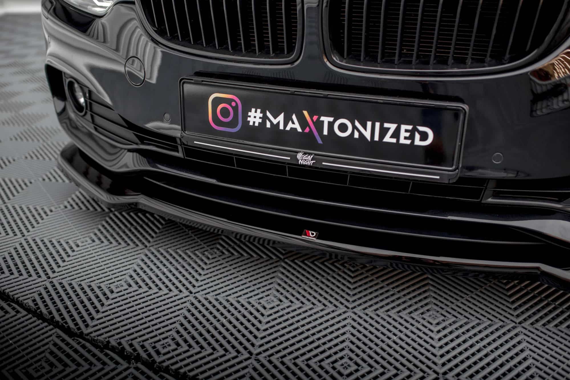 MAXTON DESIGN - Spoiler pod predný nárazník V.1 vhodné pre BMW 4 GRAN COUPE F36, Čierny lesk – Obrázok 4