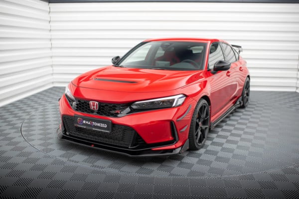 MAXTON DESIGN - Spoiler pod predný nárazník V.2 HONDA CIVIC TYPE-R MK 11, Čierny lesk – Obrázok 3