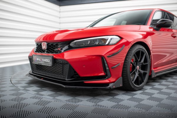 MAXTON DESIGN - Spoiler pod predný nárazník V.2 HONDA CIVIC TYPE-R MK 11, Čierny lesk – Obrázok 4