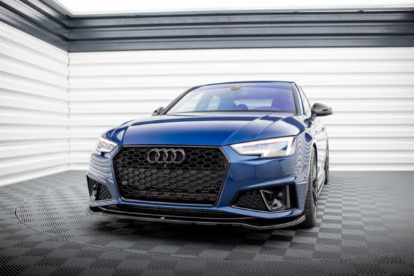 MAXTON DESIGN - Spoiler pod predný nárazník V.2 AUDI A4 COMPETITION B9, Čierny lesk – Obrázok 4