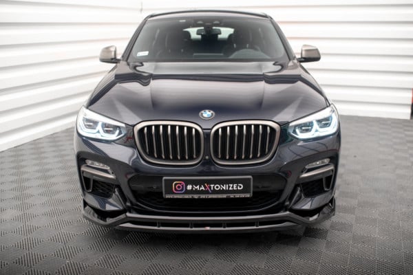 MAXTON DESIGN - Spoiler pod predný nárazník V.2 vhodné pre BMW X4 M-PACK G02, Čierny lesk – Obrázok 2