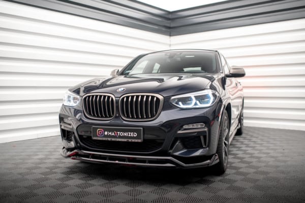 MAXTON DESIGN - Spoiler pod predný nárazník V.2 vhodné pre BMW X4 M-PACK G02, Čierny lesk – Obrázok 3