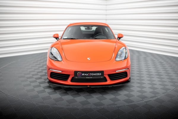 MAXTON DESIGN - Spoiler pod predný nárazník V.2 PORSCHE 718 CAYMAN 982C, Čierny lesk – Obrázok 2