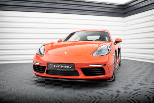 MAXTON DESIGN - Spoiler pod predný nárazník V.2 PORSCHE 718 CAYMAN 982C, Čierny lesk – Obrázok 3