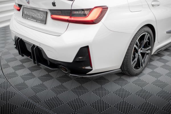 MAXTON DESIGN - Bočné difúzory zadného nárazníka vhodné pre BMW M-PACK G20 / G21 FACELIFT, Čierny lesk – Obrázok 4