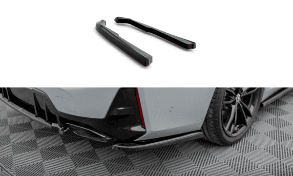 MAXTON DESIGN - Bočné difúzory zadného nárazníka vhodné pre BMW M340I G20 / G21 FACELIFT, Čierny lesk
