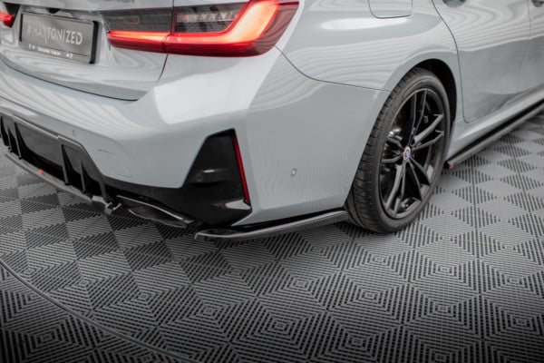 MAXTON DESIGN - Bočné difúzory zadného nárazníka vhodné pre BMW M340I G20 / G21 FACELIFT, Čierny lesk – Obrázok 3