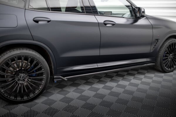 MAXTON DESIGN - Lišty pod bočné prahy vhodné pre BMW X3 M-PACK G01 FACELIFT, Čierny lesk – Obrázok 2