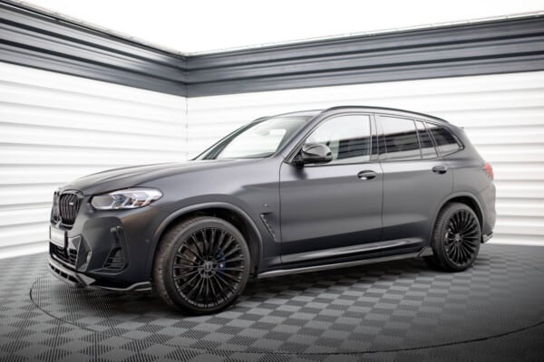MAXTON DESIGN - Lišty pod bočné prahy vhodné pre BMW X3 M-PACK G01 FACELIFT, Čierny lesk – Obrázok 3