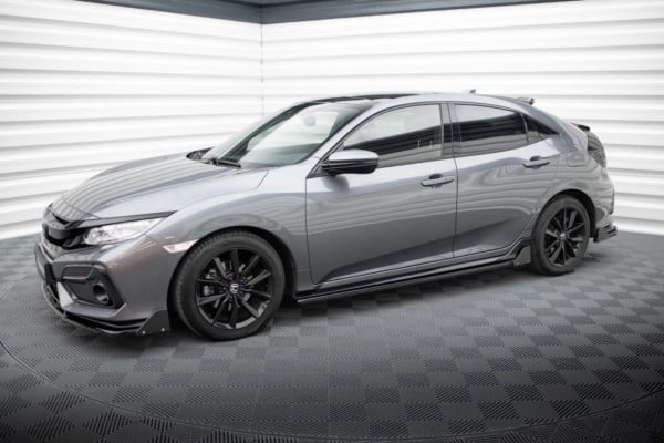 MAXTON DESIGN - Lišty pod bočné prahy HONDA CIVIC SPORT MK 10 , Čierny lesk – Obrázok 4