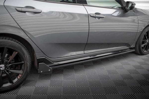 MAXTON DESIGN - Lišty pod bočné prahy HONDA CIVIC SPORT MK 10 , Čierny lesk – Obrázok 5