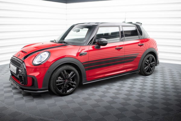MAXTON DESIGN - Lišty pod bočné prahy MINI COOPER S JOHN COOPER WORKS F56 FACELIFT, Čierny lesk – Obrázok 4