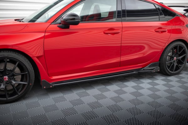 MAXTON DESIGN - Lišty pod bočné prahy V.1 HONDA CIVIC TYPE-R MK 11, Čierny lesk – Obrázok 2