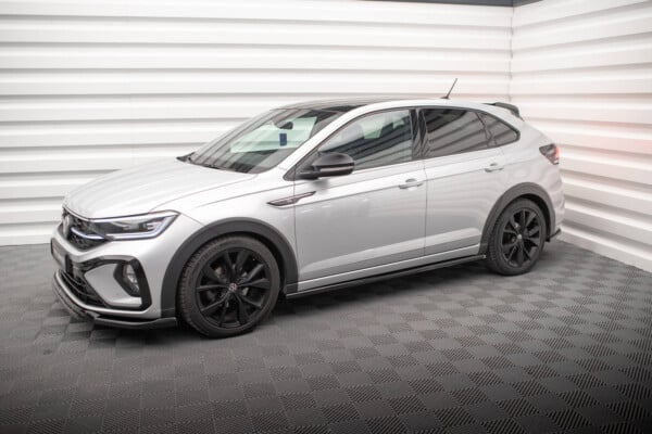 MAXTON DESIGN - Lišty pod bočné prahy VOLKSWAGEN TAIGO R-LINE MK1, Čierny lesk – Obrázok 2
