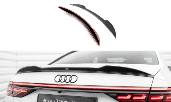 MAXTON DESIGN - Predĺženie spoilera 3D AUDI A8 / A8 S-LINE / S8 D5, Čierny lesk
