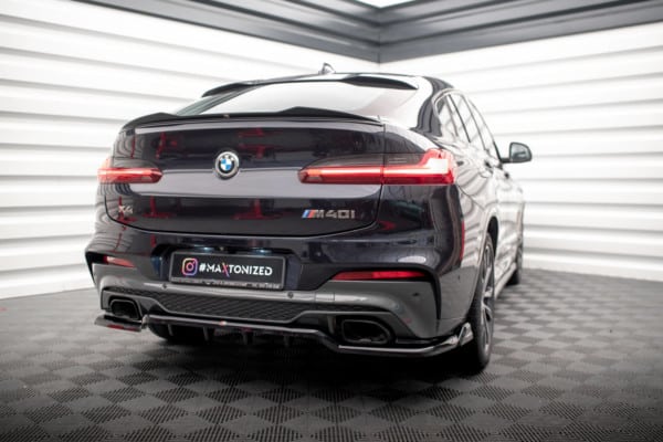 MAXTON DESIGN - Predĺženie spoilera 3D vhodné pre BMW X4 M-PACK G02, Čierny lesk – Obrázok 3