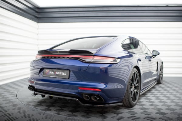 MAXTON DESIGN - Predĺženie spoilera 3D PORSCHE PANAMERA E-HYBRID 971 FACELIFT, Čierny lesk – Obrázok 2