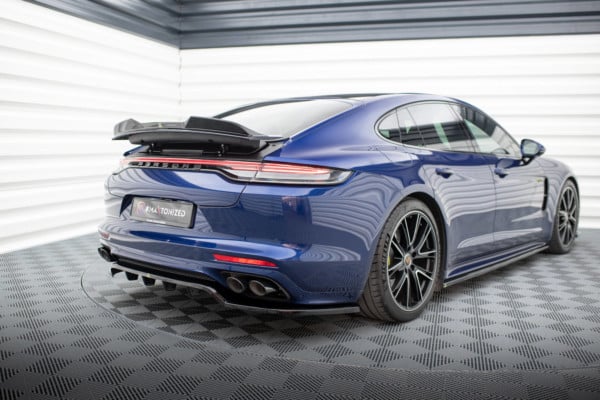 MAXTON DESIGN - Predĺženie spoilera 3D PORSCHE PANAMERA E-HYBRID 971 FACELIFT, Čierny lesk – Obrázok 6