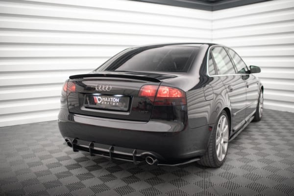 MAXTON DESIGN - Predĺženie spoilera AUDI A4 SEDAN S-LINE B7, Čierny lesk – Obrázok 2