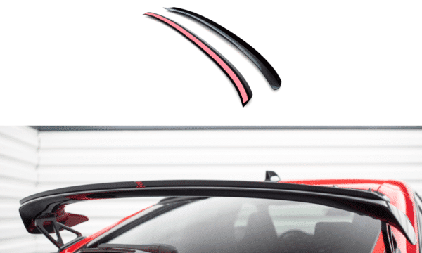 MAXTON DESIGN - Horné predĺženie spoilera  HONDA CIVIC TYPE-R MK 11, Čierny lesk