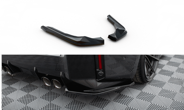 MAXTON DESIGN - Bočné difúzory zadného nárazníka V.1 vhodné pre BMW M2 G87, Čierny lesk