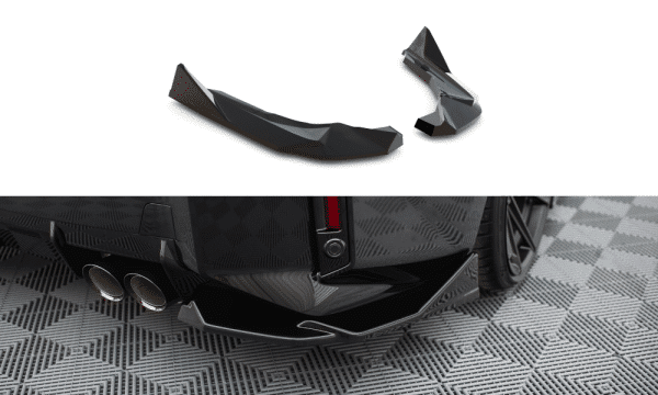 MAXTON DESIGN - Bočné difúzory zadného nárazníka V.2 vhodné pre BMW M2 G87, Čierny lesk