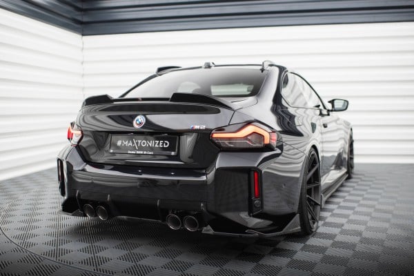 MAXTON DESIGN - Bočné difúzory zadného nárazníka V.2 vhodné pre BMW M2 G87, Čierny lesk – Obrázok 2
