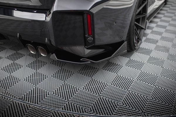 MAXTON DESIGN - Bočné difúzory zadného nárazníka V.2 vhodné pre BMW M2 G87, Čierny lesk – Obrázok 3