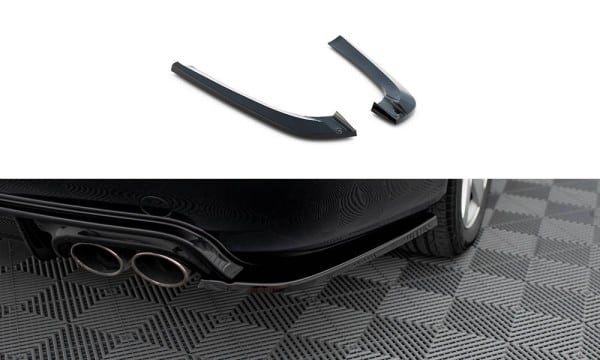 MAXTON DESIGN - Bočné difúzory zadného nárazníka V.2 MERCEDES-BENZ CLK W209, Čierny lesk