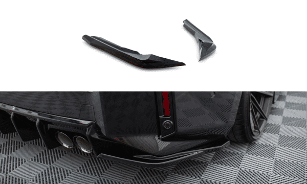 MAXTON DESIGN - Bočné difúzory zadného nárazníka V.3 vhodné pre BMW M2 G87, Čierny lesk