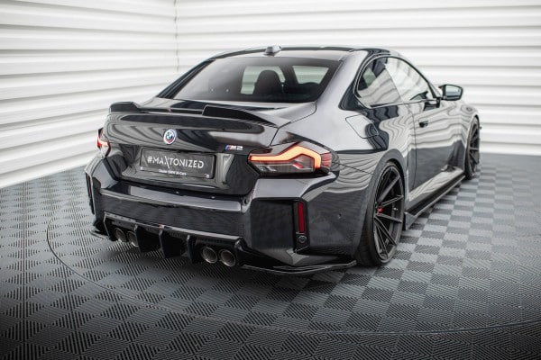 MAXTON DESIGN - Bočné difúzory zadného nárazníka V.3 vhodné pre BMW M2 G87, Čierny lesk – Obrázok 2