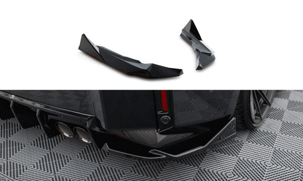 MAXTON DESIGN - Bočné difúzory zadného nárazníka V.4 vhodné pre BMW M2 G87, Čierny lesk