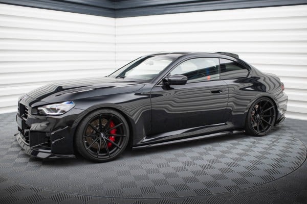 MAXTON DESIGN - Lišty pod bočné prahy V.1 vhodné pre BMW M2 G87, Čierny lesk – Obrázok 2
