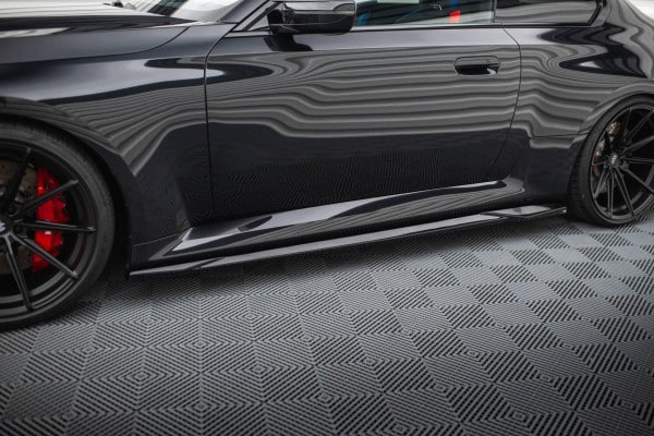 MAXTON DESIGN - Lišty pod bočné prahy V.1 vhodné pre BMW M2 G87, Čierny lesk – Obrázok 3