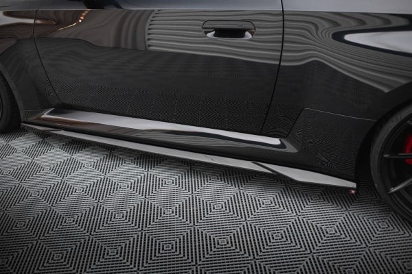 MAXTON DESIGN - Lišty pod bočné prahy V.1 vhodné pre BMW M2 G87, Čierny lesk – Obrázok 4