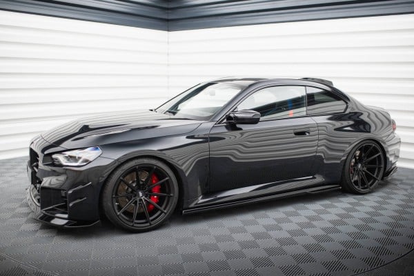 MAXTON DESIGN - Lišty pod bočné prahy V.2 vhodné pre BMW M2 G87, Čierny lesk – Obrázok 2