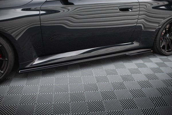 MAXTON DESIGN - Lišty pod bočné prahy V.2 vhodné pre BMW M2 G87, Čierny lesk – Obrázok 3