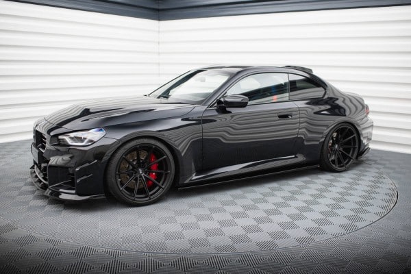 MAXTON DESIGN - Lišty pod bočné prahy V.3 vhodné pre BMW M2 G87, Čierny lesk – Obrázok 2