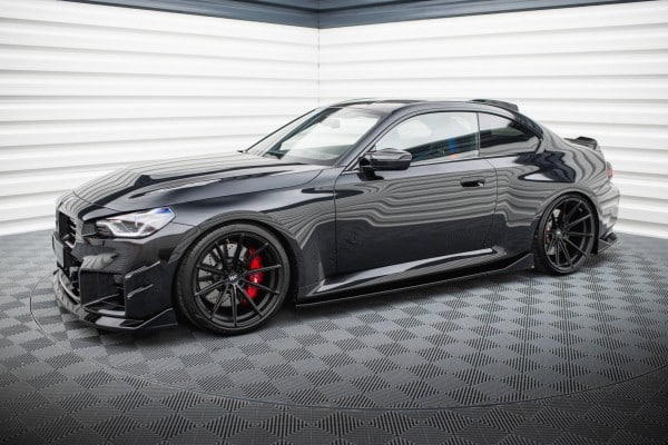 MAXTON DESIGN - Lišty pod bočné prahy V.4 vhodné pre BMW M2 G87, Čierny lesk – Obrázok 2