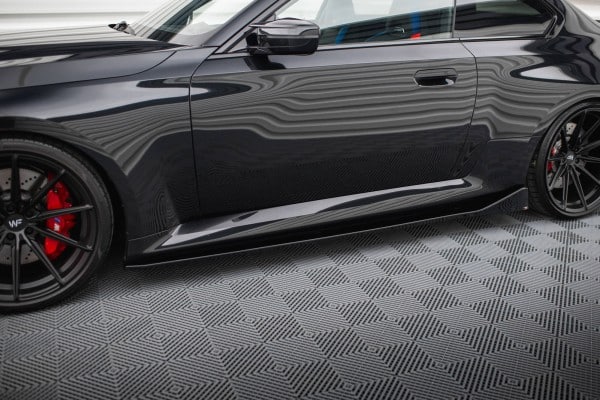 MAXTON DESIGN - Lišty pod bočné prahy V.4 vhodné pre BMW M2 G87, Čierny lesk – Obrázok 3