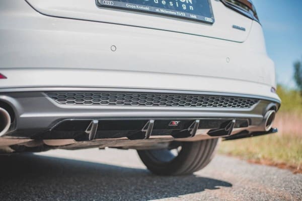 MAXTON DESIGN - Difúzor zadného náraznika  Audi A5 S-Line F5 Coupe / Sportback , Čierny lesk – Obrázok 4
