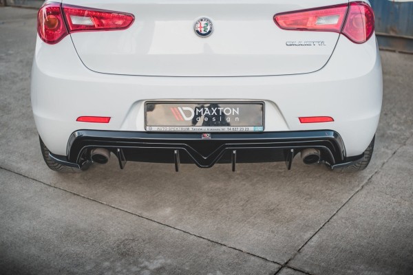 MAXTON DESIGN - Difúzor zadného náraznika  Alfa Romeo Giulietta Facelift (Výfuk On Both Sides Version) ,   Štrukturovaný plast – Obrázok 3