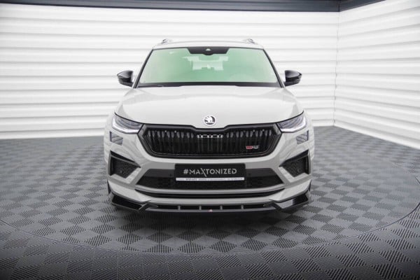 Maxton Design - Spoiler pod predný náraznik V.1 Skoda Kodiaq RS Mk1 Facelift ,Čierny lesk – Obrázok 2