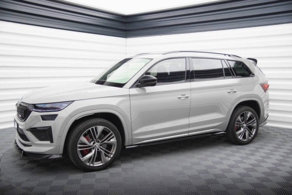 Maxton Design - Lišty pod bočné prahy Skoda Kodiaq RS Mk1 Facelift ,Čierny lesk – Obrázok 2