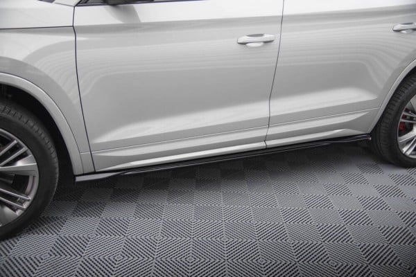Maxton Design - Lišty pod bočné prahy Skoda Kodiaq RS Mk1 Facelift ,Čierny lesk – Obrázok 3