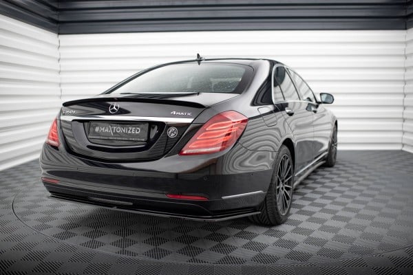 MAXTON DESIGN - Spoiler pod zadný nárazník V.2 MERCEDES-BENZ S W222 ,Čierny lesk – Obrázok 3