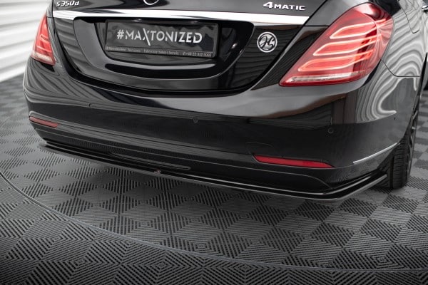 MAXTON DESIGN - Spoiler pod zadný nárazník V.2 MERCEDES-BENZ S W222 ,Čierny lesk – Obrázok 4